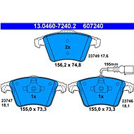 ATE 607240 Brake pad set 13.0460-7240.2 - Brake Pads