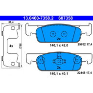 ATE Brake pads 13.0460-7358.2 - Brake Pads