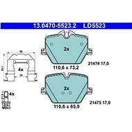 ATE Brake pad set 13.0470-5523.2 - Brake Pads