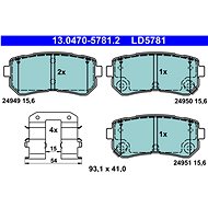ATE Brake pad set 13.0470-5781.2 - Brake Pads