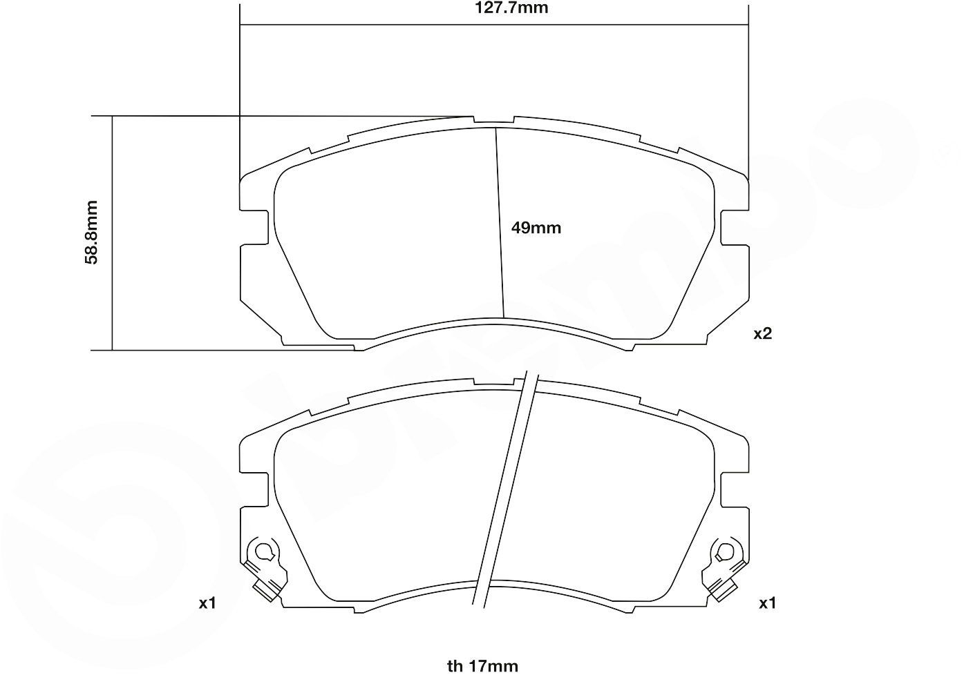 BREMBO Brake pads 07. B314.22 - Brake Pads