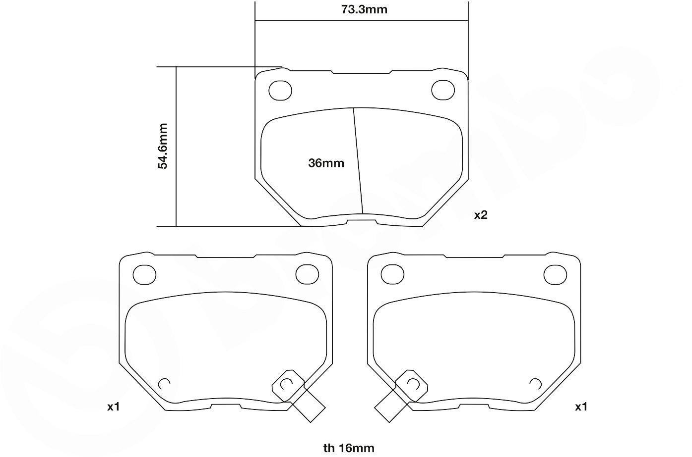 BREMBO Brake pads 07. B315.19 - Brake Pads