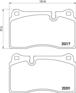 BREMBO Brake pad set P 02 002 - Brake Pads