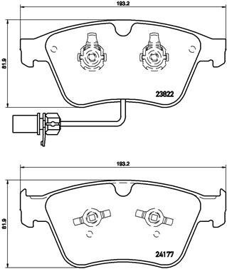 BREMBO Brake pad set P 05 003 - Brake Pads