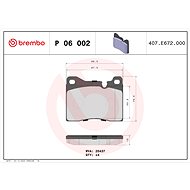 BREMBO Brake pad set P 06 002 - Brake Pads