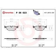 BREMBO Brake pad set P 06 023 - Brake Pads