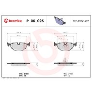 BREMBO Brake pad set P 06 025 - Brake Pads