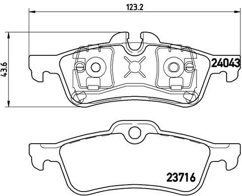 BREMBO Brake pad set P 06 032 - Brake Pads