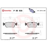 BREMBO Brake pad set P 06 035 - Brake Pads
