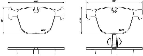 BREMBO Brake pad set P 06 053 - Brake Pads