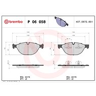 BREMBO Brake pad set P 06 058 - Brake Pads