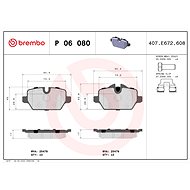 BREMBO Brake pad set P 06 080 - Brake Pads