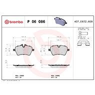 BREMBO Brake pad set P 06 086 - Brake Pads