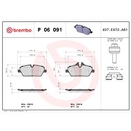 BREMBO Brake pad set P 06 091 - Brake Pads