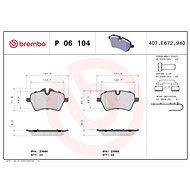 BREMBO Brake pad set P 06 104 - Brake Pads