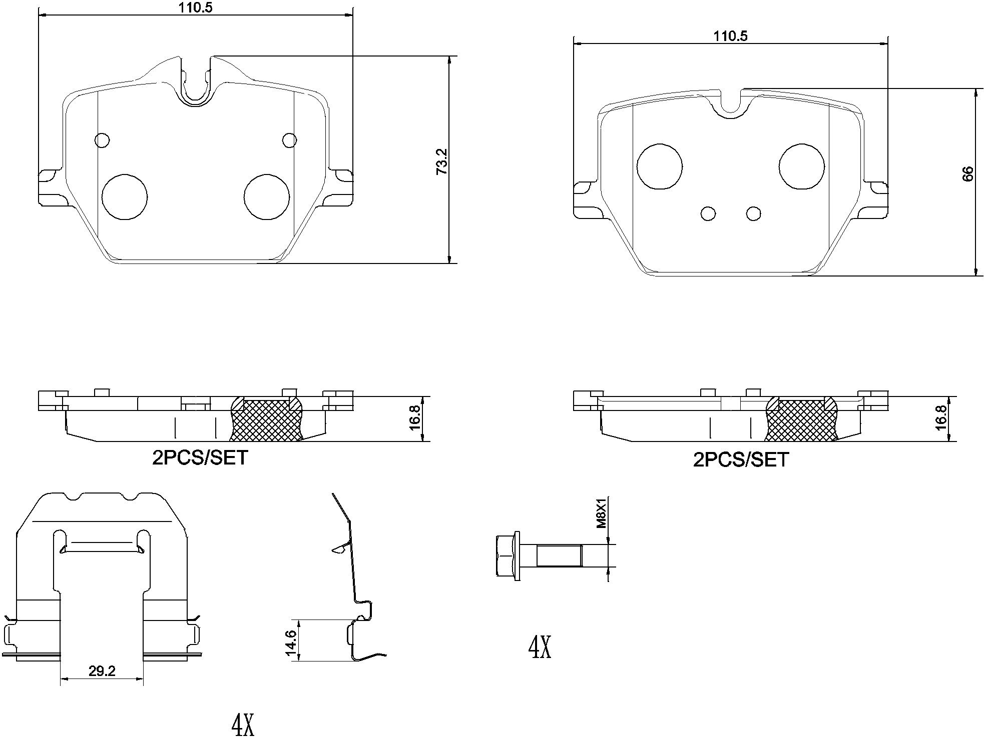 BREMBO Brake pad set P 06 116 - Brake Pads