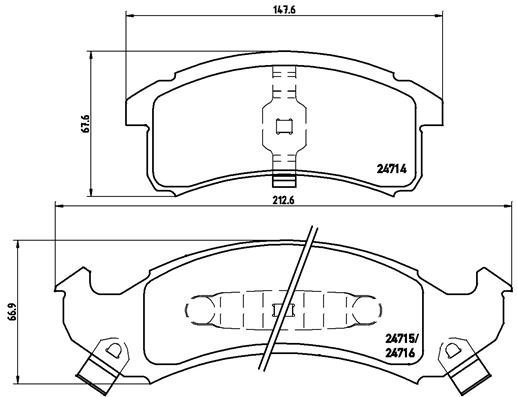 BREMBO Brake pads P 07 002 - Brake Pads