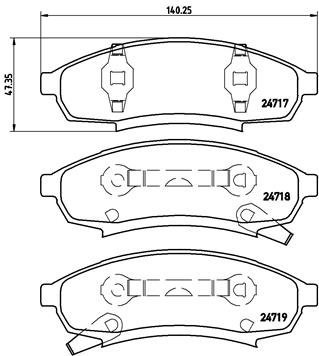 BREMBO Brake pads P 07 003 - Brake Pads