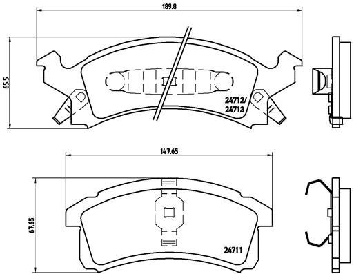 BREMBO Brake pad set P 07 004 - Brake Pads