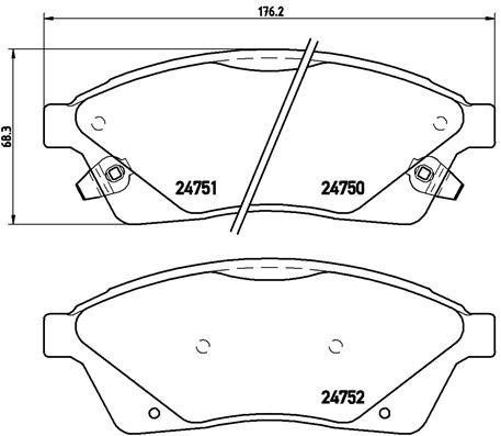BREMBO Brake pad set P 09 010 - Brake Pads