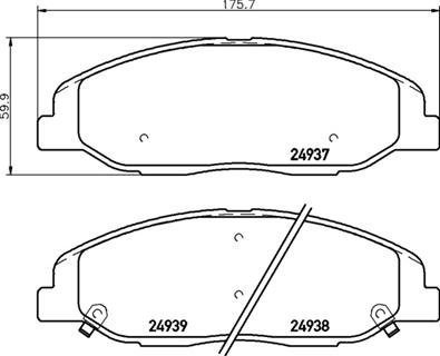 BREMBO Brake pad set P 09 016 - Brake Pads
