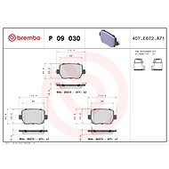 BREMBO Brake pad set P 09 030 - Brake Pads