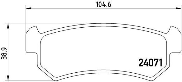 BREMBO Brake pad set P 10 001 - Brake Pads