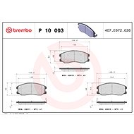 BREMBO Brake pad set P 10 003 - Brake Pads