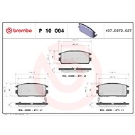 BREMBO Brake pad set P 10 004 - Brake Pads