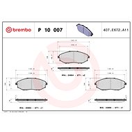 BREMBO Brake pad set P 10 007 - Brake Pads