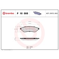 BREMBO Brake pad set P 10 008 - Brake Pads