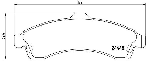 BREMBO Brake pad set P 10 009 - Brake Pads