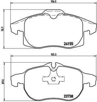 BREMBO Brake pad set P 10 011 - Brake Pads