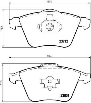 BREMBO Brake pad set P 10 012 - Brake Pads