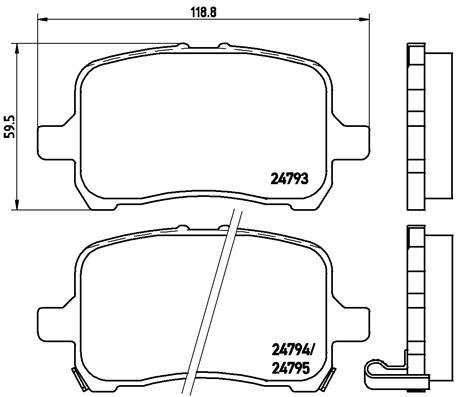 BREMBO Brake pad set P 10 015 - Brake Pads