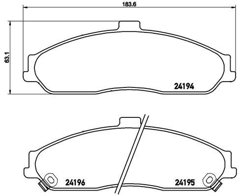 BREMBO Brake pad set P 10 052 - Brake Pads