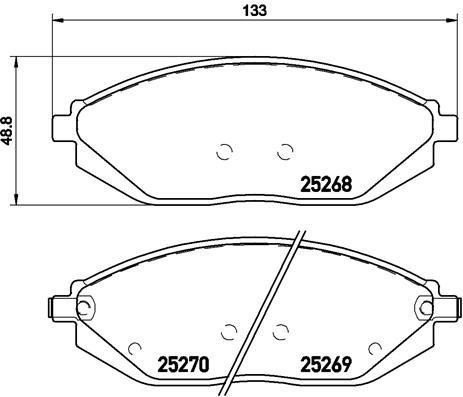 BREMBO Brake pad set P 10 054 - Brake Pads
