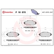 BREMBO Brake pad set P 10 070 - Brake Pads