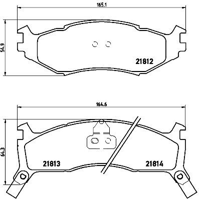 BREMBO Brake pad set P 11 006 - Brake Pads
