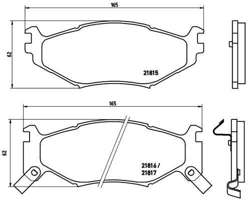 BREMBO Brake pad set P 11 007 - Brake Pads