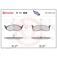 BREMBO Brake pad set P 11 008 - Brake Pads