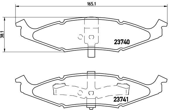 BREMBO Brake pad set P 11 009 - Brake Pads