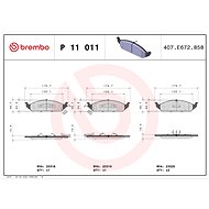 BREMBO Brake pad set P 11 011 - Brake Pads