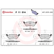 BREMBO Brake pad set P 11 014 - Brake Pads