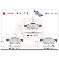 BREMBO Brake pad set P 11 015 - Brake Pads