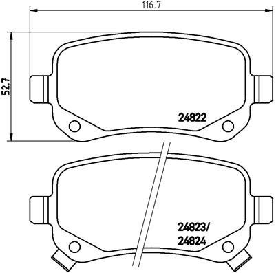 BREMBO Brake pad set P 11 021 - Brake Pads