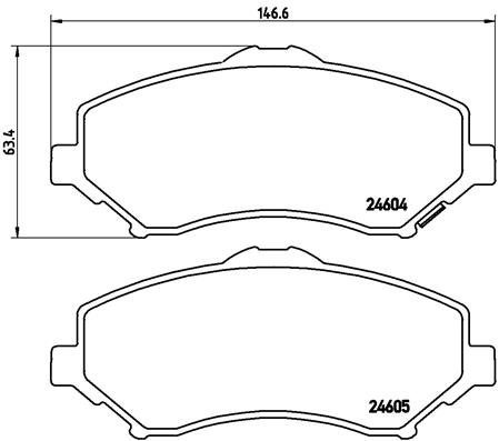 BREMBO Brake pad set P 11 022 - Brake Pads