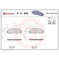 BREMBO Brake pad set P 11 035 - Brake Pads