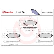 BREMBO Brake pad set P 15 002 - Brake Pads