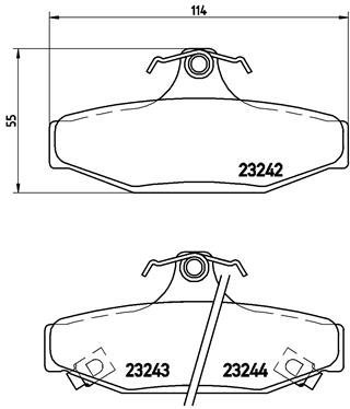 BREMBO Brake pad set P 15 004 - Brake Pads
